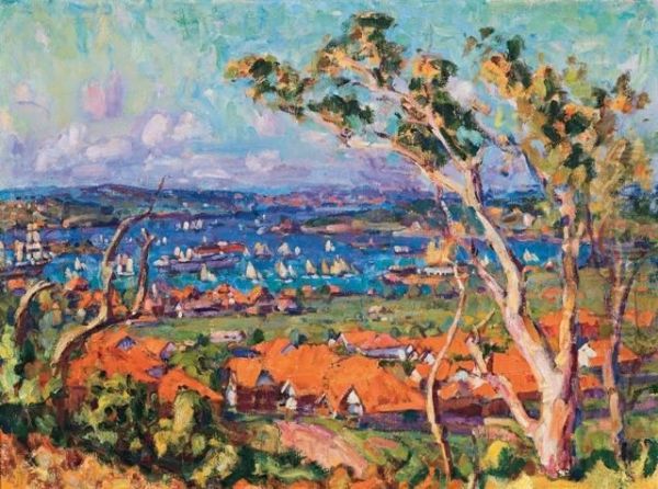 Sydney Harbour Oil Painting by John Russell