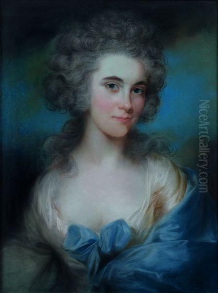 Portrait De Lady Boyd Nee Margaret Harley Oil Painting by John Russell