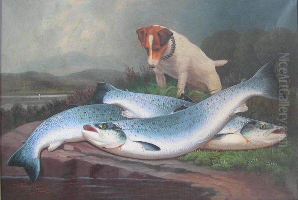 Guarding The Catch Oil Painting by John Russell