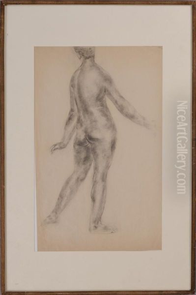 Standing Female Nude Oil Painting by Morgan Russell