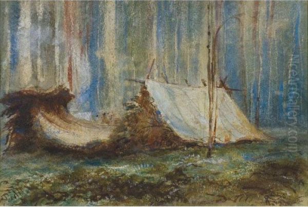 Brandy Creek, Surveyor's Camp Oil Painting by Robert Russell