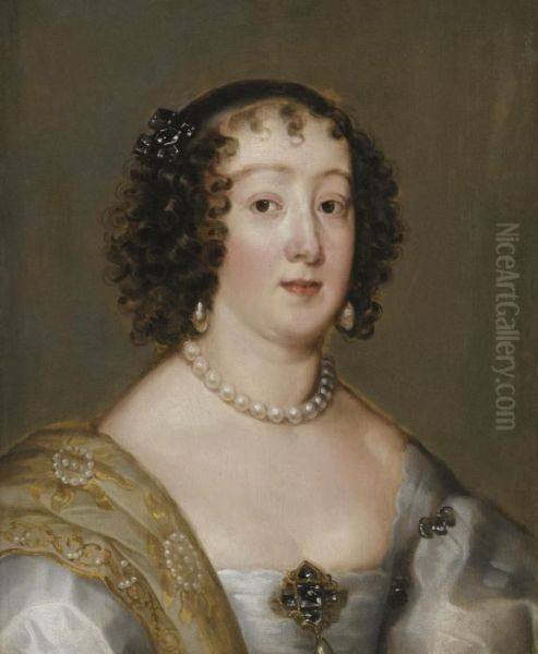 Portraits Of Dorothy, Countess Of Leicester (1598-1659) Oil Painting by Theodore Russell