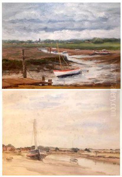 Cloudy Morning - Morston Oil Painting by Walter Westley Russell