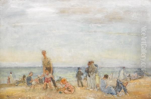 Beach Scene by Walter Westley Russell