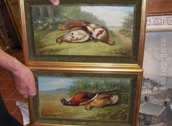 Still Lifes Of Pheasants And Partridge Oil Painting by Dhuie Russell-Tully