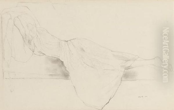 Reclining Woman by Albert Rutherston