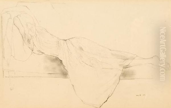 Reclining Woman by Albert Rutherston