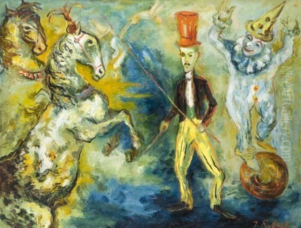 Cirque Oil Painting by Isaac Ryback