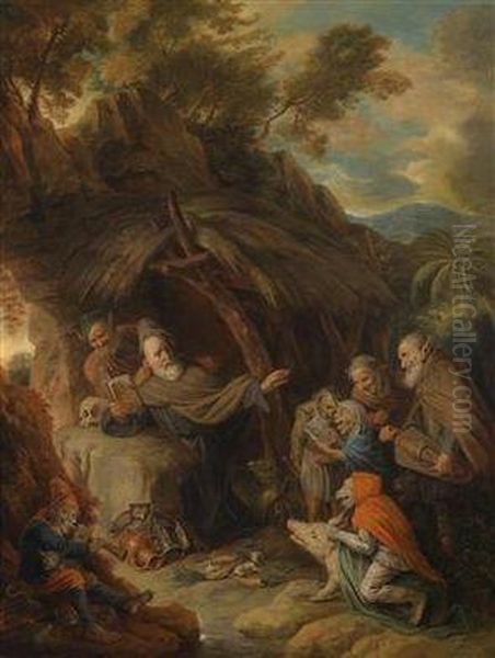 The Temptation Of Saint Anthony Oil Painting by David The Younger Ryckaert