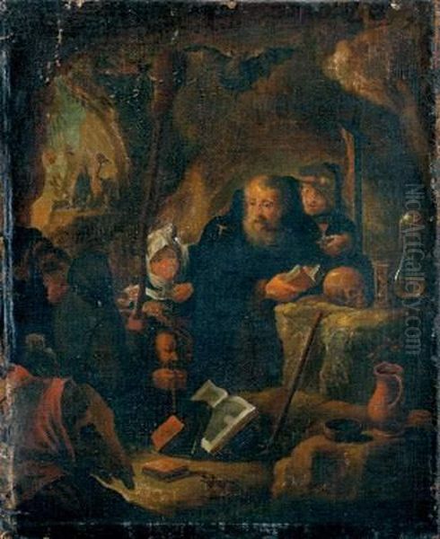 La Tentation De Saint Antoine Oil Painting by Frans, Francois Ryckhals