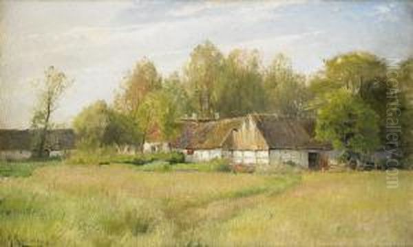 Bondgard - Falsterbo Oil Painting by Gustaf Rydberg