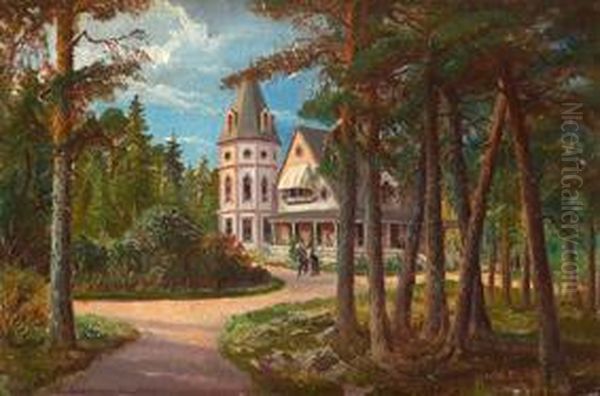 Casona Indiana Oil Painting by Wilhelm Leonard Rydberg