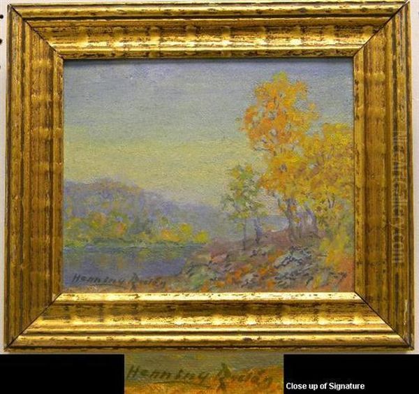 Autumn Scene Oil Painting by Henning Ryden