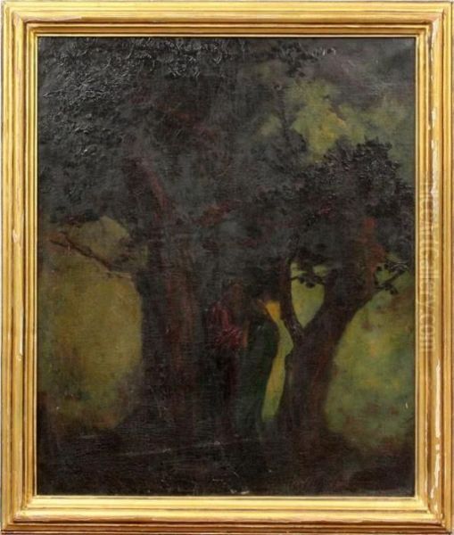 Merlin And Vivien Oil Painting by Albert Pinkham Ryder