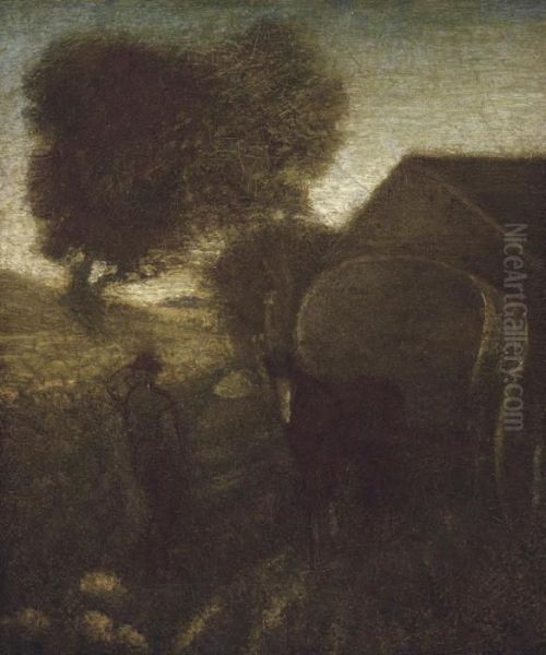 The Farmyard Oil Painting by Albert Pinkham Ryder