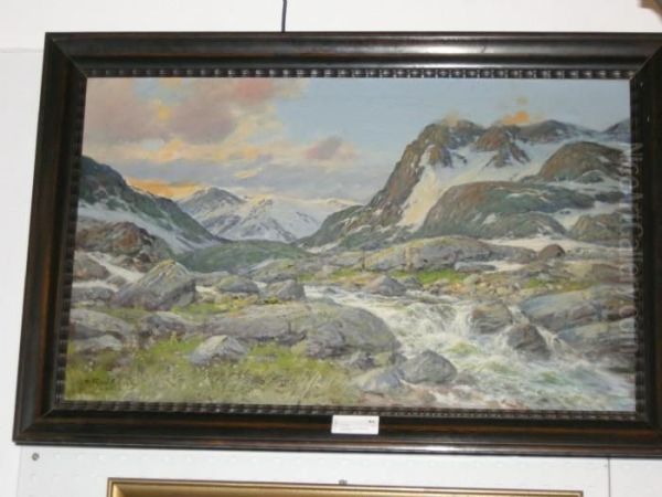 Fjallanskap Oil Painting by Thorvald Rygaard