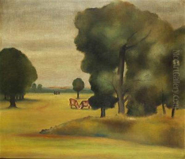 Landschaft Mit Baumen Oil Painting by Zdenek Rykr