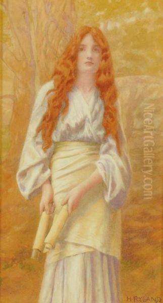 Glamour Oil Painting by Henry Ryland