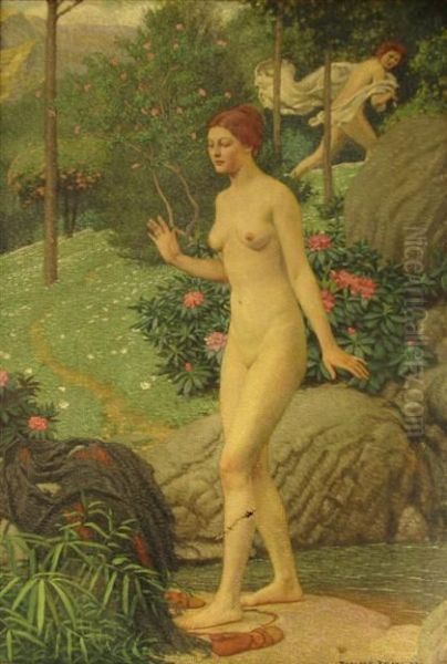 Two Nudes In A Landscape by Robert Knight Ryland