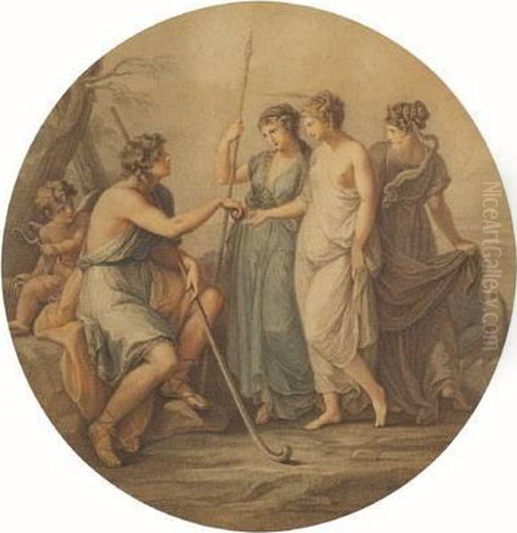 The Judgment Of Paris Oil Painting by William Wynne Ryland