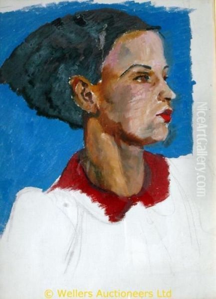 Portrait Of A Young Lady Oil Painting by Winifred Anne Rymer