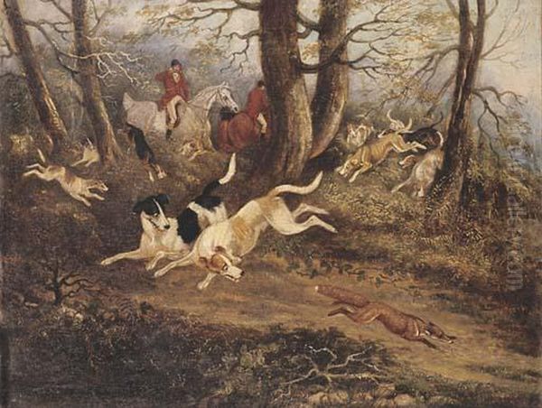 Hounds Of The Newcastle Hunt In 1806 Oil Painting by J.R. Ryott