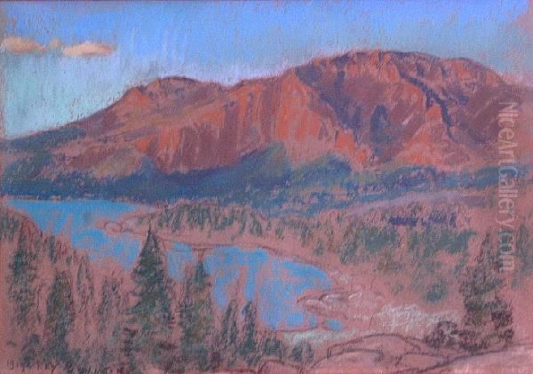 Sierra View Oil Painting by Raymond S. Boynton