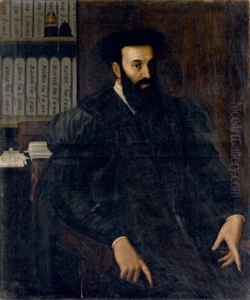 Ritratto Di Cristoforo Angelelli Oil Painting by Lorenzo Sabatini