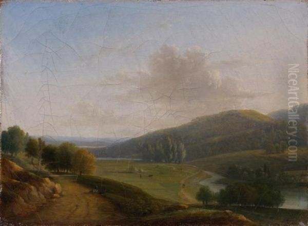 Paysage Vallonne Oil Painting by Francois Sablet