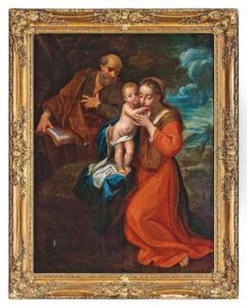 The Holy Family Oil Painting by Andrea Sacchi