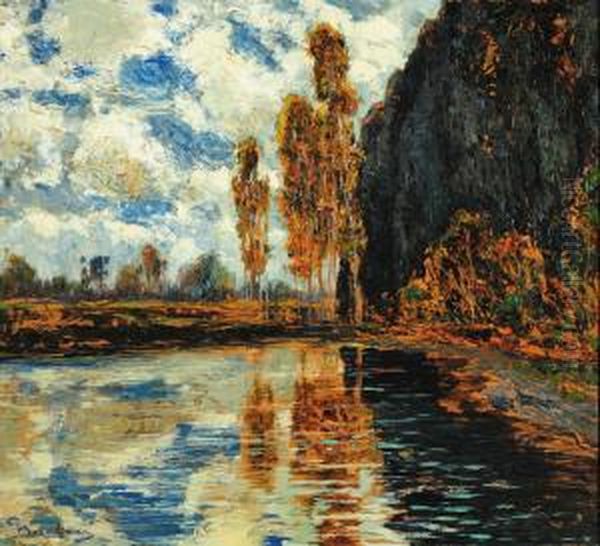 La Rupe Sull'acqua Oil Painting by Giuseppe Sacheri