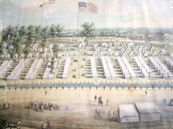 Camp Wool, Baltimore Oil Painting by Edward Sachse