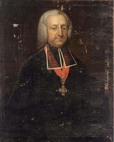 A Portrait Of Georg Adam Von Fechenbach Oil Painting by A. Sadeler