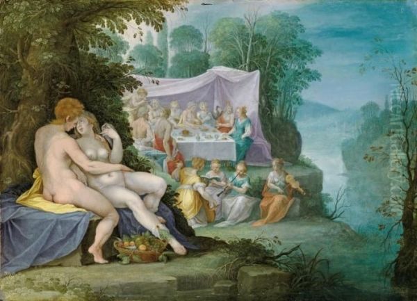 Die Hochzeit Von Peleusund Thetis Oil Painting by Jan Sadeler