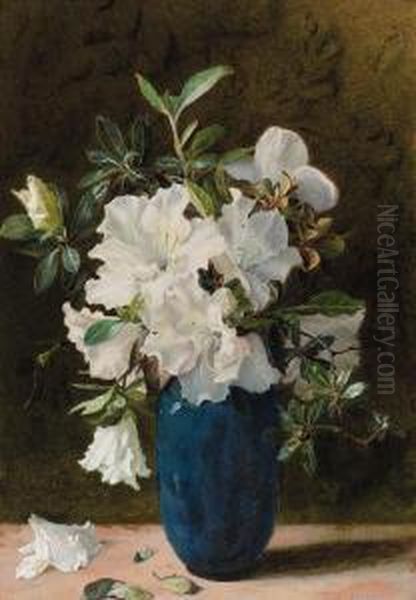 A Vase Of Azaleas Oil Painting by Kate Sadler