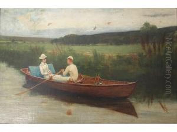 An Afternoon On The River Oil Painting by Walter-Dendy Sadler