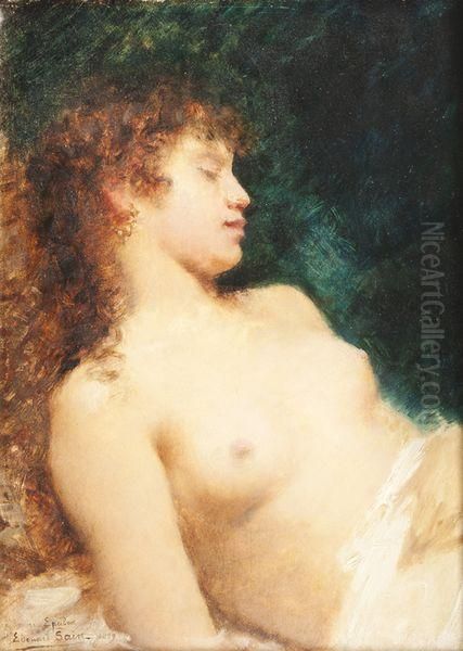 Jeune Femme Nue Oil Painting by Edouard Alexandre Sain