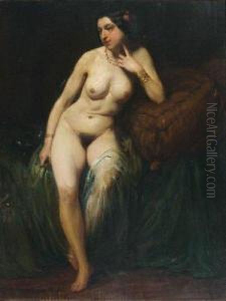 Orientale, Apres Le Bain Oil Painting by Edouard Alexandre Sain