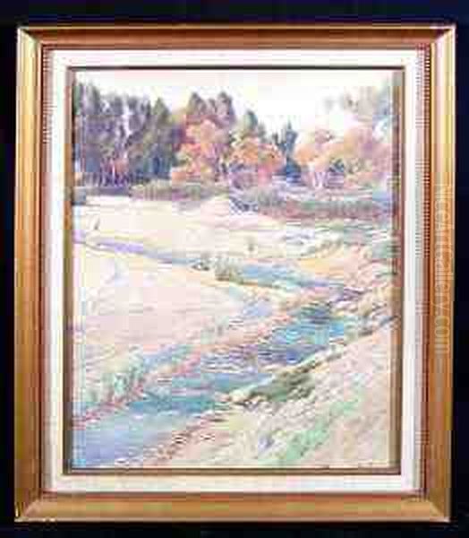 The Bend In The Stream, Aliso Creek Oil Painting by Norman Saint-Clair