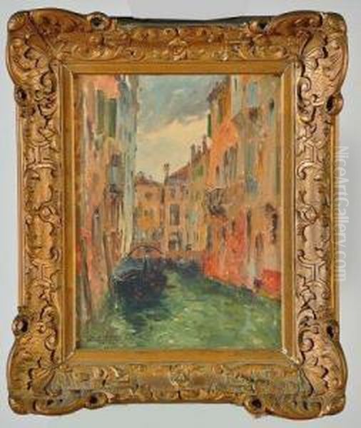 vue De Venise Oil Painting by Joseph Saint-Germier