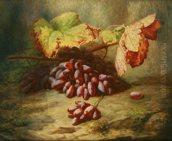 Nature Morte Aux Raisins Oil Painting by Simon Saint-Jean