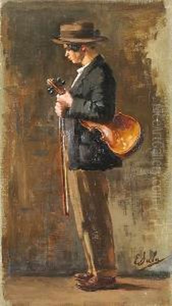 The Violinst Oil Painting by Elia Sala