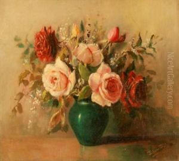 Flores Oil Painting by Eliseo Sala