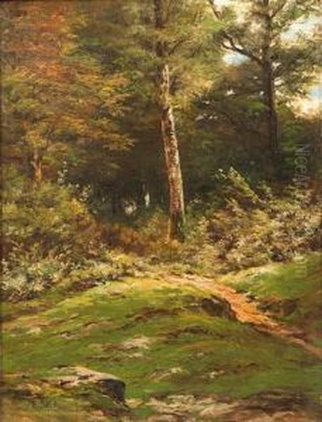 Paisaje Conarboles Oil Painting by Emilio Sala y Frances