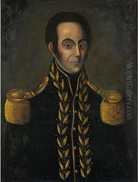 Simon Bolivar Oil Painting by Rafael Salas