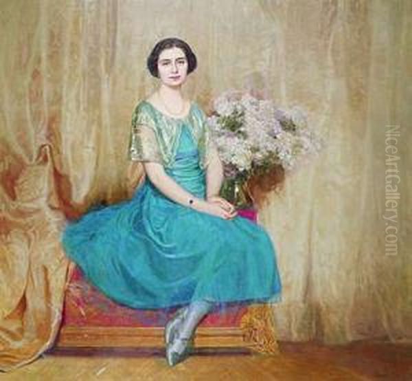 Retrato De Dama Oil Painting by Elias Salaverria Inchaurrandieta