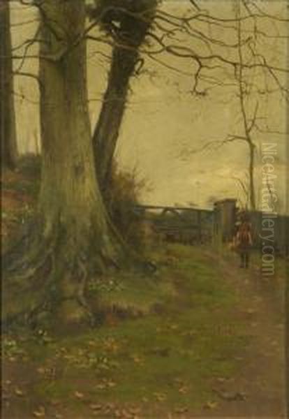 Walking Home Oil Painting by R. Salisbury