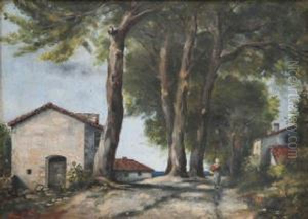 Chemin De La Sardine. (var). Oil Painting by Fernand Salkin