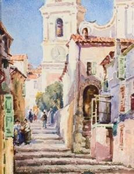 Ruelle A Sainttropez Oil Painting by Fernand Salkin