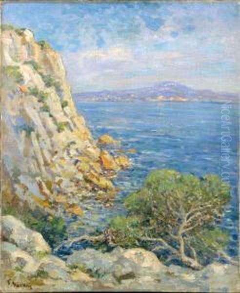 Bord De Mer Dans Le Midi De La France Oil Painting by Fernand Salkin